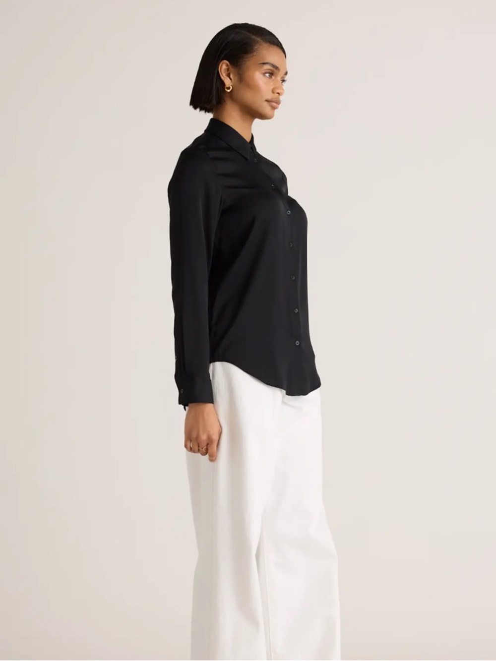 New! Quince washable stretch silk shirt